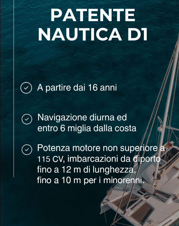 Autoscuola Effedue, Patente Nautica D1